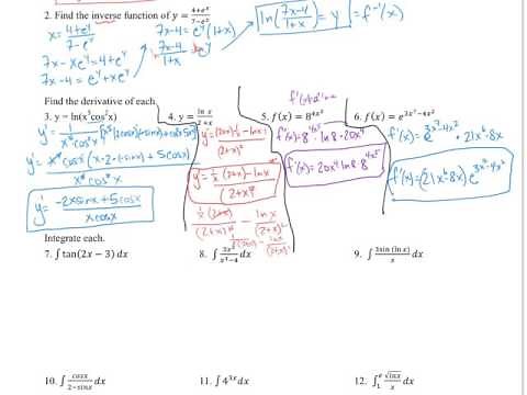 AP Calculus Chapter 7-1 to 7-4 Review