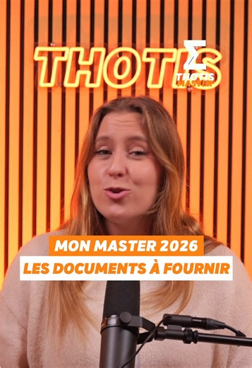 Documents nécessaires pour candidatures en Master