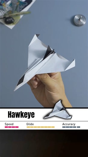 1.8M views · 14K reactions | How to make Hawkeye Super Fighter  Paper Airplane Tutorial Fly Far 2000FEET EASY- Hawkeye #vinhhi #vvvreview | Vĩnh Hí | Facebook