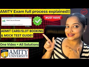 Amity exam FULL Mock test MSB process explained🔥how to launch SEB with Admit card Slot booking✅