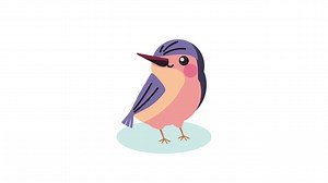 Cute Cartoon Bird Illustration | Premium Stock Video Footage