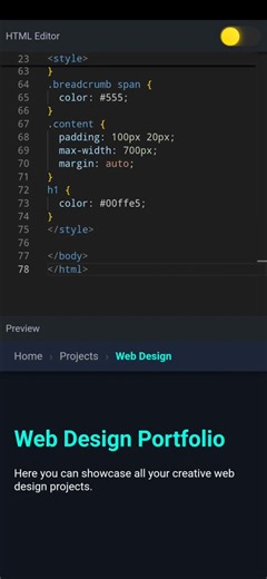 🧭 Build a Sleek Floating Breadcrumb Trail for Websites! ✨ #coding #programming #animation
