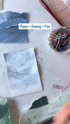 This is the kind of equation I can get behind 😉 I’m here for the cheesy puns. This is the newest piece finished for my Continuum Collection. . . . . #paperart #processart #sewingart | Whitney Alyssa