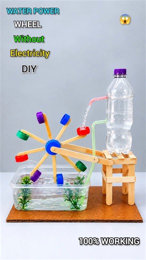 🔥 100% Working Water Wheel 💦 | Easy DIY Science Project #shortsfeed #shorts