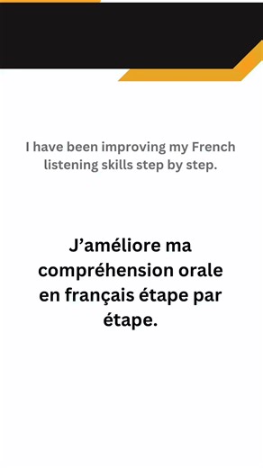 #Key vocab - améliorer (to improve), compréhension orale (listening comprehension), étape par étape (step by step) #frenchforbeginners #canadapr #tefcanada #frenchlearning
