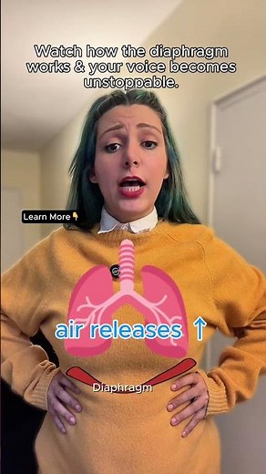 Diaphragm breathing explained with visuals🤩vocal coach demonstrates proper ￼breathing technique