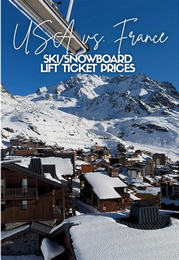 The U.S.A. still wins on the most outrageous ski lift ticket prices at the window 🤯💸💰 ✨France✨ Chamonix: €71 ($83) Les 3 Vallées: €81.80 ($96) Megève: €63.50 ($75) Tignes: €68 ($80) Val d’Isère: €68 ($80) Paradiski: €61 ($72) Portes du Soleil: €68 ($80) Morzine Les Gets: €48 ($56) ✨U.S.A.✨ Vail: $307 Beaver Creek: $307 Park City: $274 Mammoth: $209 Aspen: $254 Heavenly: $217 Big Sky: $268 Deer Valley: $329 #lifttickets #skifrance #vailskiresort #skiingseason #expensivehobby
