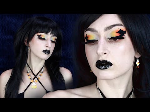 How I Do My Batwing Eyeliner | Candy Corn Makeup Tutorial 🦇