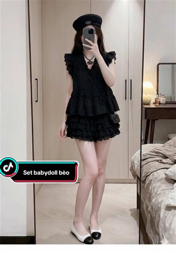 Set babydoll bèo siêu xinh. Mặc lên form dáng quá đỉnh #setdoxinh #donu #babydoll #xuhuong #viralvideo