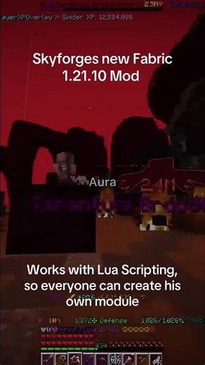 Everyone can do his own module with the lua scripting in Skyforge, Skyforge got some Scripts too, visit the website in BIO #Skyforge #Hypixel #fy #skyblock #client