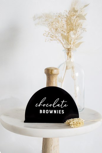 Acrylic Buffet Food Name Sign, Food Table Tent Card, Food Tag, Cute Buffet Card, Food Label, Modern Buffet Signage, Wedding Food Buffet Sign - Etsy