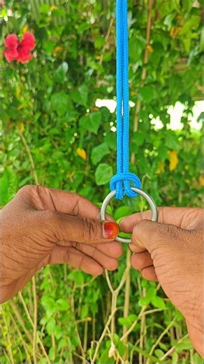 Strong Rope Knot for Ring | Easy Survival Knot That Holds Tight 💯💡 #shorts #experiment #learning