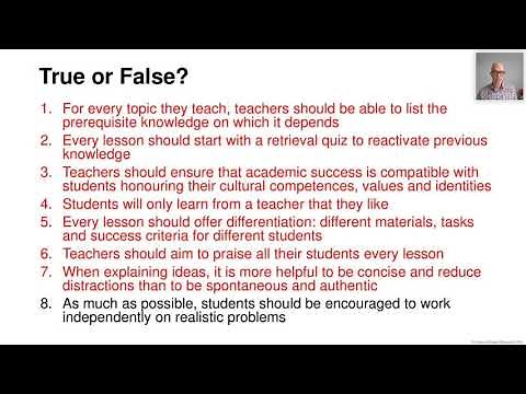 The Great Teaching Toolkit webinar with Professor Rob Coe