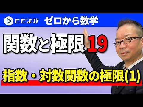 【ゼロから数学】関数と極限19 指数対数関数の極限（基本のみ）*