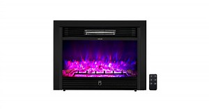 28.5 Inch Electric Fireplace Recessed with 3 Flame Colors - Costway