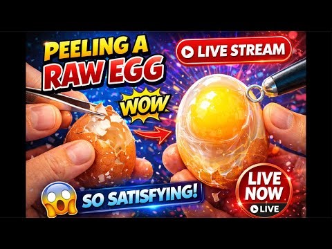 LIVE: Peeling a RAW Egg… Will It Explode?! 😳