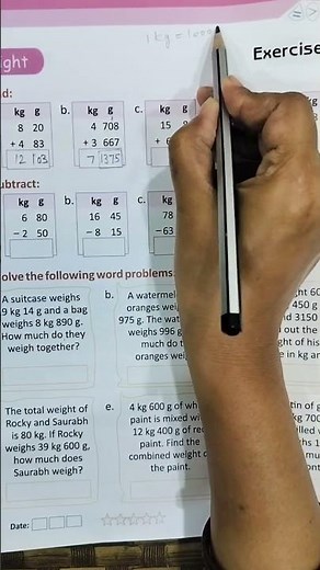 Kg and gram calculation| Measurement| addition