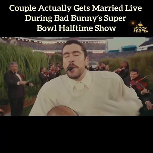 Couple Actually Gets Married Live During Bad Bunny’s Super Bowl Halftime Show A real bride and groom tied the knot on stage in the middle of Bad Bunny’s performance at Super Bowl LX, complete with vows and a kiss as part of the show spectacle