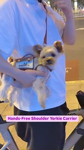 12K reactions · 1K shares | Hands-Free Shoulder Yorkie Carrier Available in multiple sizes Get yours, link in bio | Yorkies Gram | Facebook