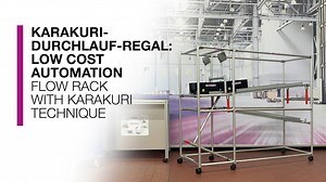 BLOKSMA • Karakuri-Durchlauf-Regal: Low Cost Automation • Flow Rack with Karakuri technique