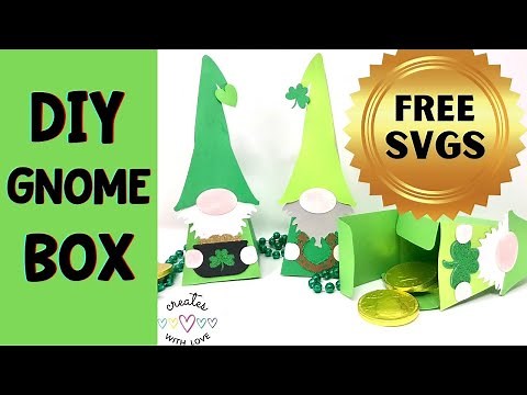 3d Paper Crafts Cricut | Free GNOME BOXES SVG Files