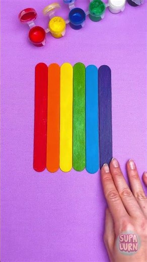 WOW! Popsicle Stick Rainbow Cloud 🌈☁️ Easy Craft Idea