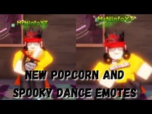 New TDS Popcorn and Spooky Dance Emotes Showcase [TDS Halloween 2023]
