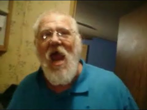 Angry Grandpa Destroys Washing Machine