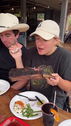1.4M views · 66K reactions | First beef rib =  #beefribs #dinorib #lockhart #terryblacksbbq #texasbbq #happydance #brisketisking | Terry Black's Barbecue | Facebook