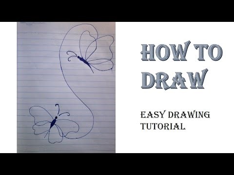 🦋 Easy Butterfly Drawing Tutorial | Simple Pen Art for Beginners