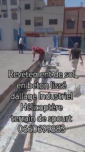 comment du travaux sols béton et les dallage pour lissé à hélicoptère avec des ,dallage lndustriel