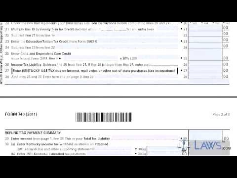 Form 740 Kentucky Individual Income Tax Return Resident