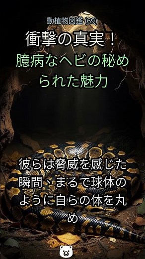 69. 🤯世界一臆病なヘビ？🐍 ボールパイソンの驚くべき真実 #ボールパイソン #ヘビ #爬虫類 #ペット #動物 #生態 #驚き #癒し