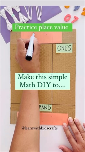 SAVE this idea for quick 2 min math diy to practice place value. Make bundles of 10 qtips for tens and use single ones for ones. Also practice writing number in expanded form Need something on the go? Check out my place value busy bag cards listed on my shop. Let me know in comments if you need the link. Follow @learnwithkidscrafts for more ideas. #handsonlearning #mathproblems #simpleactivities #montessoriathome #earlylearning #kindergarten #momhack #earlychildhood #earlyyearseducation #learnin