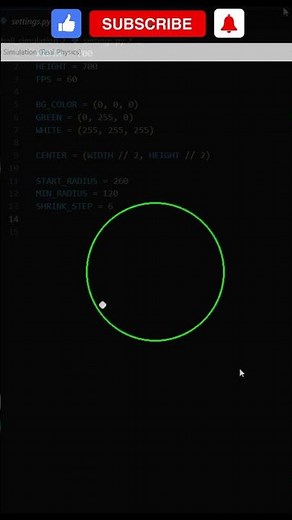 Ball Simulation Animation Using python #coding #viraltech #shorts #viralshorts #pythonprogramming