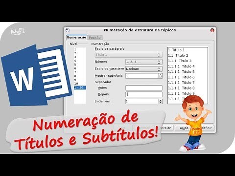 Numbering titles and subtitles and automatic summary in Word