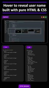 Hover to reveal user name ✨
