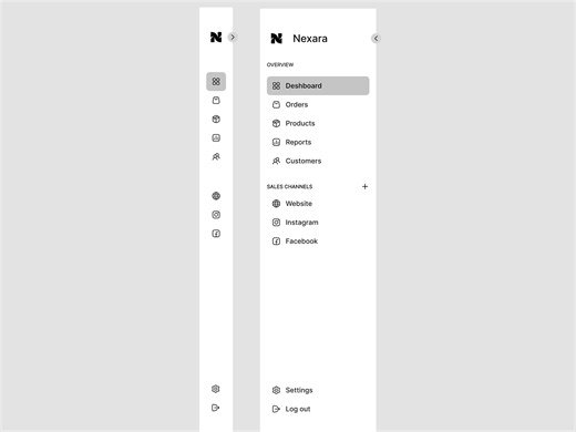 Collapsible Sidebar Navigation | Dashboard UI Component