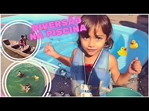 DIVERSÃO NA PISCINA CRIANÇAS BRINCANDO