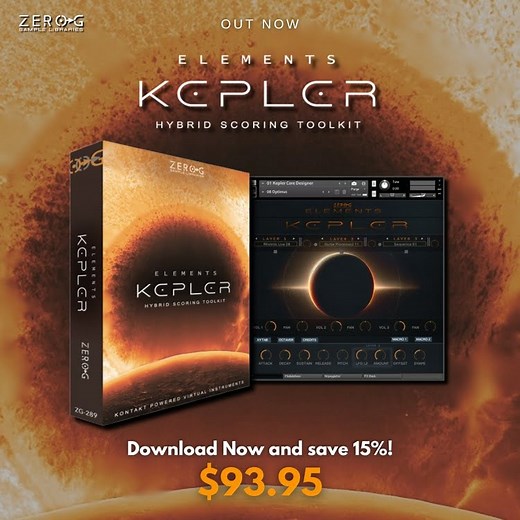 Zero-G launches Elements Kepler hybrid scoring library for Kontakt