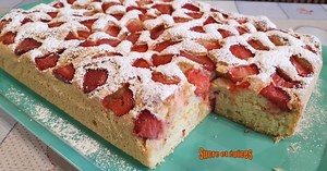 Gâteau génoise aux fraises