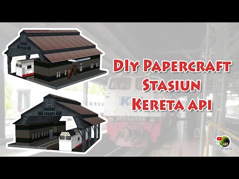 Papercraft Stasiun kereta api