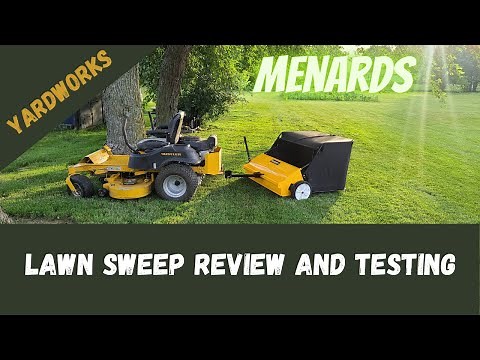Best Lawn Sweep For Your Money - Menards 42" Yardworks - Easy way to clean up leaves and grass