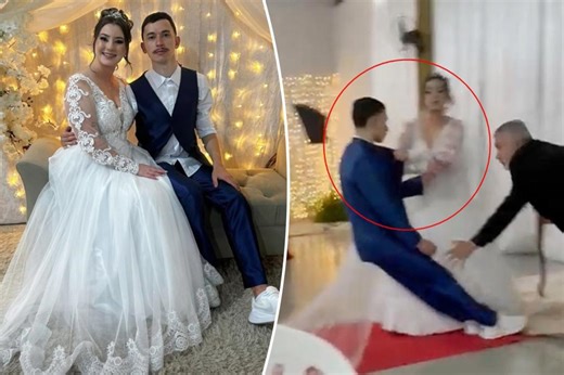 Groom overwhelmed by the sight of his bride faints at the altar: ‘Started to go weak’