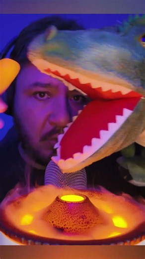 ASMR This trigger will amaze you and put you to sleep Dino eating lava #relax #shorts