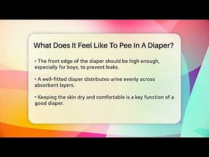 What Does It Feel Like To Pee In A Diaper? - Raising A Toddler