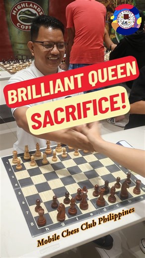 1.2M views · 8.9K reactions | Against the Tarrasch Defense: Symmetrical Variation, White unleashes a powerful attacking pattern that ends with a jaw-dropping queen sacrifice followed by a stunning knight and bishop checkmate. #winningdrink #Chess #MCCP #catur #chessopenings | Mobile Chess Club Philippines | Facebook