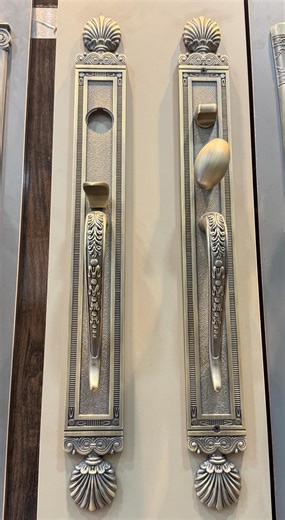 Luxury Long Plate Door Handle Lock Set Ornate Entry Door Hardware Solid Brass Decorative Backplate Classic Front Door Handle Set - Etsy