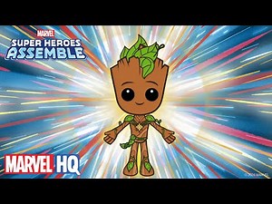 Groot Powers Up as Captain Marvel!