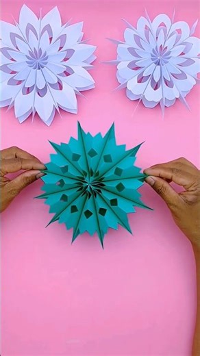 This Folded Paper Becomes a Beautiful Snowflake! ❄️✨
